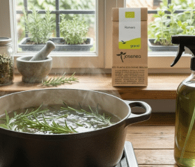 Agua de romero para el cabello